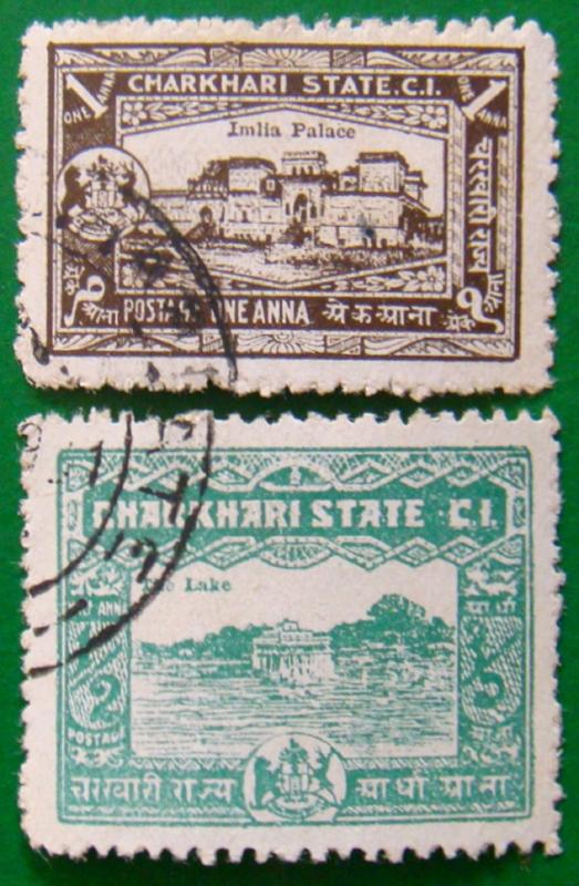 CHARKHARI 1931 1/2a,1a Used