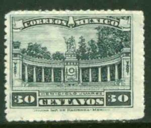 MEXICO 657, 30cents, JUAREZ MONUMENT, rouletted, MINT, NH. F-VF.