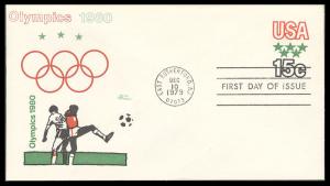 #U596 Summer Olympics - Soccer Bazaar FDC