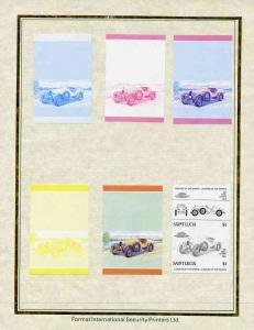 St Lucia 1985 Cars #3 (Leaders of the World) $1 Kissel Go...