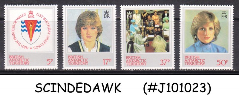 BRITISH ANTARCTIC TERRITORY - 1982 PRINCESS DIANA - 4V MINT NH