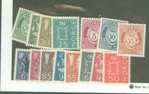 Norway #416-430 Mint (NH)