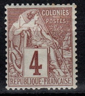 French Colonies #48  F-VF  Unused CV $5.50 (X162)