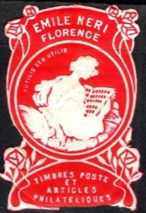 Vintage Italy Poster Stamp Emile Neri Florence Foolish But Useful Postage Stamps