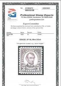 584 Mint,OG,NH... PSE graded XF 90... SMQ $110.00