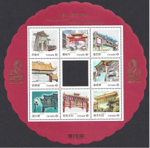 Canada #2642 mint SS, China gates, issued 2013