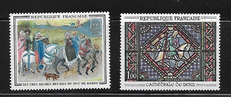 France  - Scott #1113-1117 - VF - Mint Never Hinged (NH)