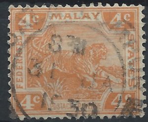 Federated Malay States 1926 - 4c orange - SG60 used