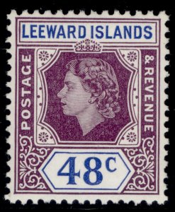 LEEWARD ISLANDS QEII SG136, 48c dull purple & ultramarine, NH MINT.