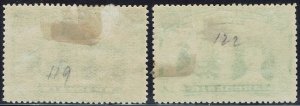 RHODESIA 1910 KGV DOUBLE HEAD ½D 2 SHADES PERF 14