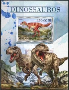 MOZAMBIQUE   2017  DINOSAURS  SOUVENIR SHEET MINT NH