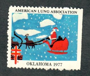 Christmas Seal from 1977 MNH Oklahoma Single