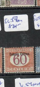 ERETRIA ITALIAN COLONY (P0803B)  POSTAGE DUE  60C  SC J7   MOG 