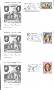 #3854-56 Lewis and Clark Ashley FDC Set