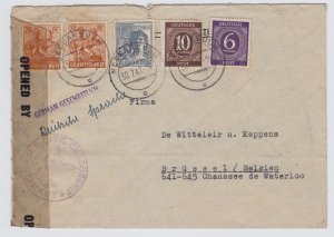 1947 Germany US zone US military censored cover to Belgium.-