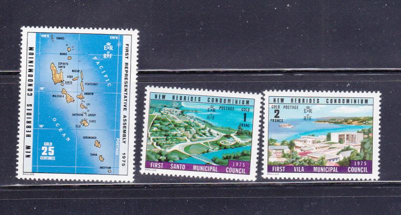 New Hebrides, British 208-210 Set MH Various