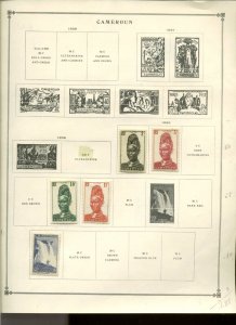 Collection, Cameroun Scott Album Pages, 1916/1965, Cat $74, Mint & Used