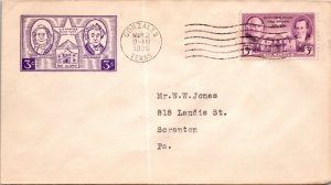 1936 MARCH 2 TEXAS #776 FIRST DAY A.C. ROESSLER CACHET  ( Postal History ), 1936