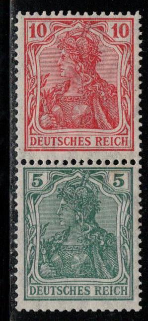 Germany Scott # 83, 82, mint nh, se-tenant, Mi# S5af