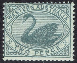 WESTERN AUSTRALIA 1885 SWAN 2D MNH ** WMK CROWN CA