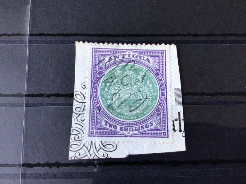 Antigua vintage Fiscally used Revenue Stamp Ref 56455