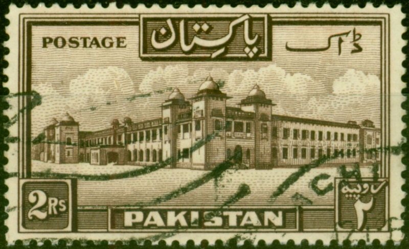 Pakistan 1954 2R Chocolate SG39a P.13.5 Fine Used 