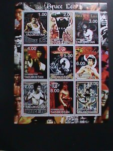 TAJIKISTAN STAMP-2001  BRUCE LEE- MOVIE STAR MNH STAMP SHEET -RARE