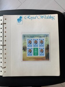 TURKS & CAICOS 1981 ROYAL WEDDING ON SPECIALTY PAGE VF MNH