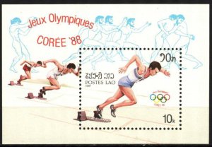 Laos 1987 Olympics Games Seoul -1988 S/S MNH