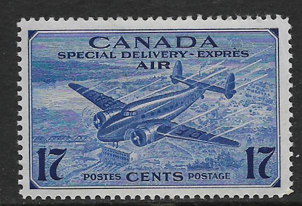 CANADA, CE2 HINGE  REMNANT, AIR POST SPECIAL DELIVERY