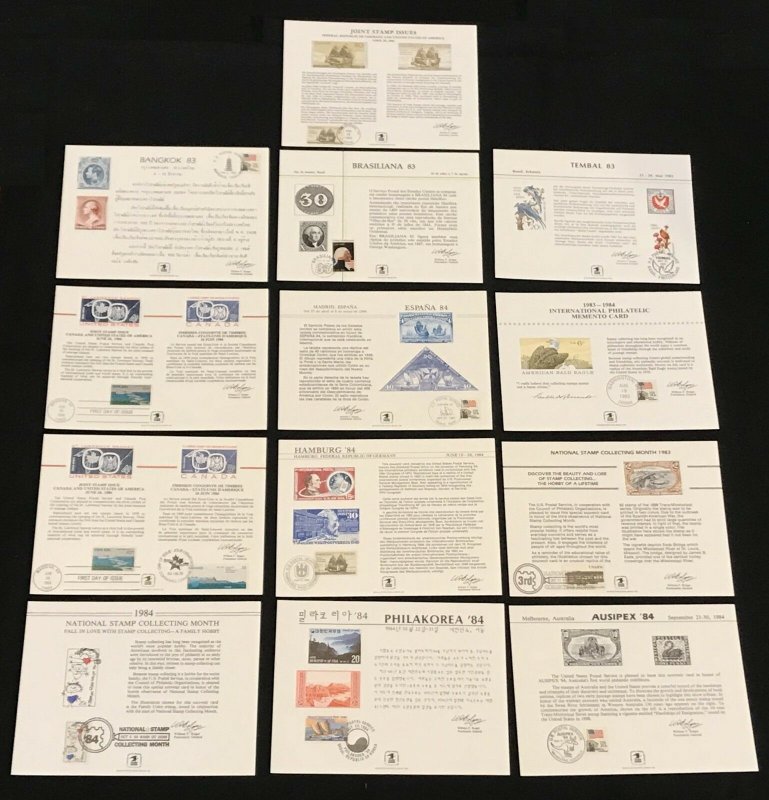 US USPS Souvenir Cards Mixed Lot of 24 1979-84 w/ Cancels