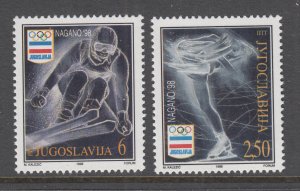 Yugoslavia 2400-2401 Winter Olympics MNH VF