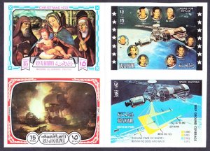 1972 Ras Al Khaimah 851b-852b,882b,893bPaar Skylab Programm,Painting  68 €