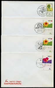 ISRAEL 1990  LOT OF  18  SPECIAL CANCEL OFFICIAL COVERS AS SHOWN