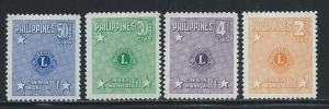 PHILIPPINES SC# 545-6+C71-2 FVF/MNH 1950