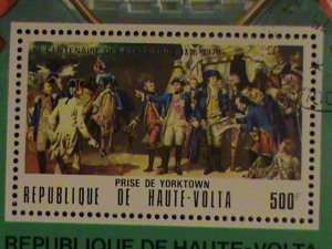 UPPER VOLTA -STAMP- 1976- AMERICAN BI-CENTENNIAL CTO NH S/S SHEET. LAST ONE