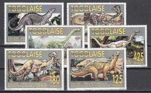 Togo, Scott cat. 1628-1633. Dinosaurs issue. ^