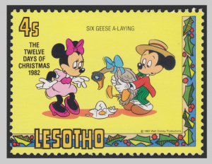 LESOTHO DISNEY STAMP. UNUSED. # 8