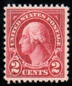 USA #634b F-VF OG NH, w/PSE (GRADED 70 (12/05)) CERT, rare carmine lake color...