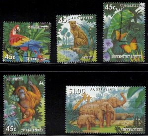 Australia - Scott # 1385-89 VF Used