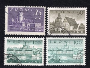 Finland 1949-63 35m Castle, 50m Church, 100m Harbor, Scott 280, 338, 357, 410