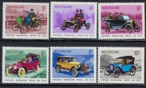 New Zealand 489-94 MNH 1972 Automobiles (an1425)