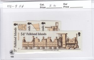 Falkland Islands 416-9 Camber railway mnh