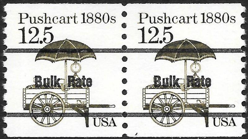 Scott 2133a   12.5¢ Pushcart Coil Pair, MNH