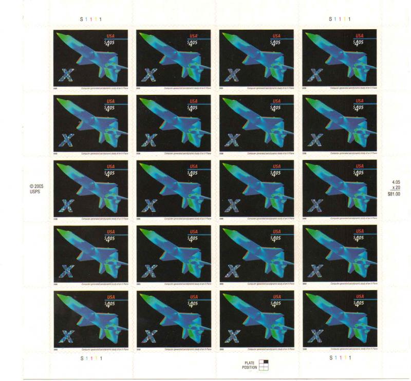 US 4018 - $4.05 X-Planes Unused