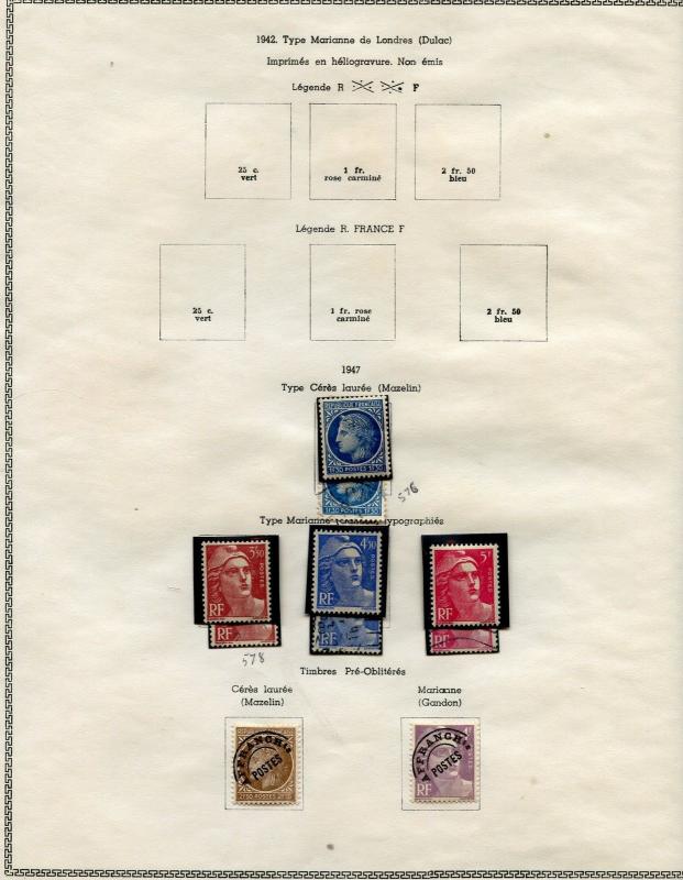 FRANCE LOT V  OF MINT & USED STAMPS AS SHOWN 