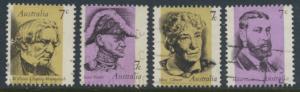 SG 537-540  Fine Used  Famous Australians  5th Series -  as singles 
