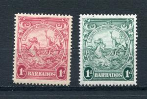 Barbados 1938/7 Sc 194 and 194A MNH/MvLH 4038