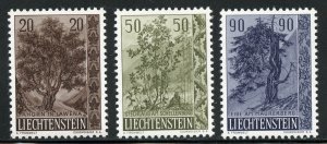 Liechtenstein Scott 326-28 MNHOG - 1958 Tree-Bush Types of 1957 Set - SCV $19.00