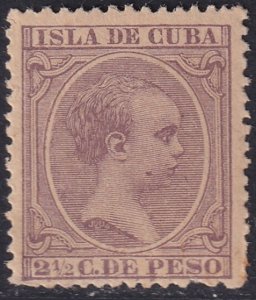 Cuba 1894 Sc 142 MLH* streaky gum